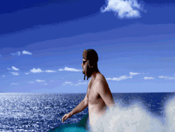 Happy Birthday Funny Riding Dolphin Ocean Gerard Butler GIF