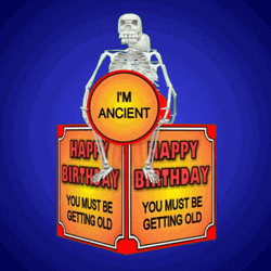 Happy Birthday Funny Spinning Skeletons Getting Old GIF