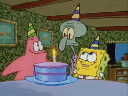 Happy Birthday Funny SpongeBob Patrick Angry Squidward GIF
