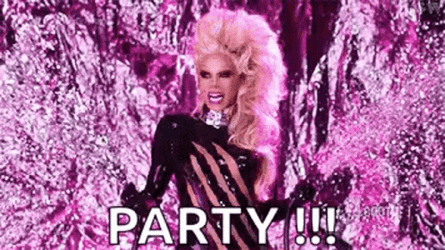 Happy Birthday Gay RuPaul Confetti GIF