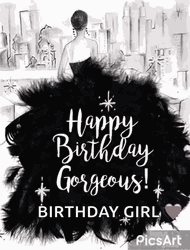 Happy Birthday Girlfriend Gorgeous Sparkles GIF