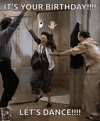 Happy Birthday Girlfriend Let's Dance Seinfeld Hyped GIF