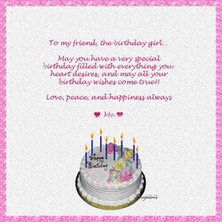 Happy Birthday Girlfriend Love Peace Happiness Always GIF