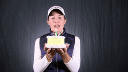 Happy Birthday Golf Player Carlota Ciganda Blowing Candle GIF