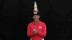 Happy Birthday Golf Player Megan Khang Party Pop GIF