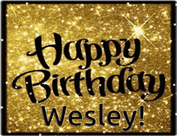 Happy Birthday Golf Player Wesley Dazzling Greeting GIF