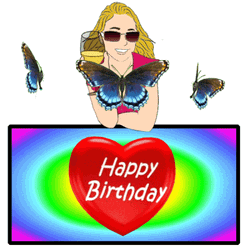 Happy Birthday Gorgeous Lady Butterflies GIF