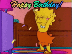 Happy Birthday Gorgeous Lisa Simpson GIF