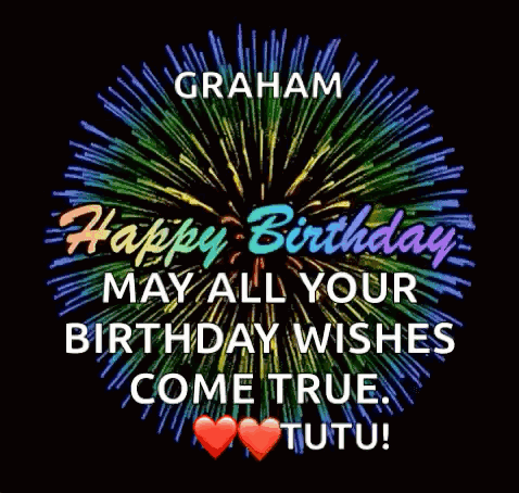 Happy Birthday Graham May All Your Birthday Wishes Come True Tutu GIF