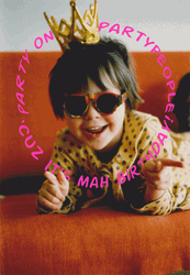 Happy Birthday Granddaughter Cool Tiara Shades GIF