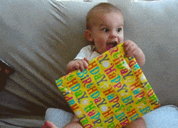 Happy Birthday Granddaughter Excited Baby Gift  GIF