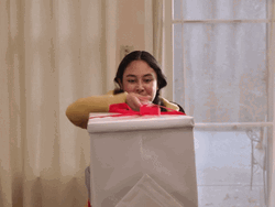Happy Birthday Granddaughter Excited Opening Gift GIF