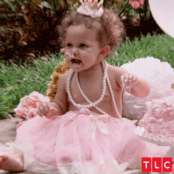 Happy Birthday Granddaughter Messy Cake Princess GIF