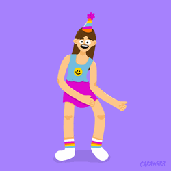 Happy Birthday Granddaughter Party Hat Dancing Girl GIF