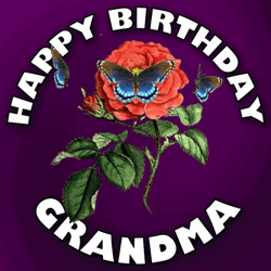 Happy Birthday Grandma Flower GIF