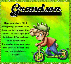 Happy Birthday Grandson Bike Riding Art GIF