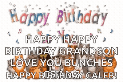 Happy Birthday Grandson Caleb GIF