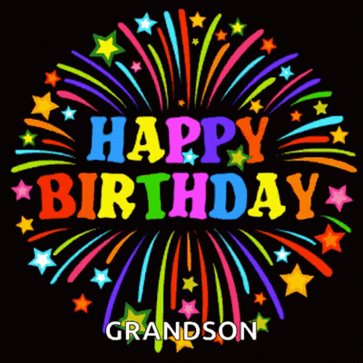 Happy Birthday Grandson Greeting Card GIF