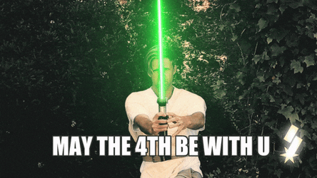 Happy Birthday Green Lightsaber Star Wars GIF