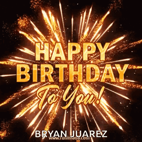 Happy Birthday Greeting Card For Bryan Juarez GIF