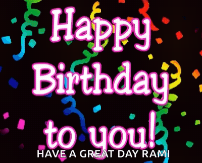 Happy Birthday Greeting Card With Confetti GIF
