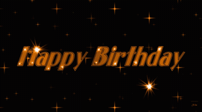 Happy Birthday Greeting Card With Fireworks GIF