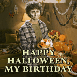Happy Birthday Halloween Alone Celebration GIF