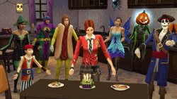 Happy Birthday Halloween Blowing Cake Celebrate Sims GIF