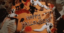 Happy Birthday Halloween Cake Party Celebration GIF