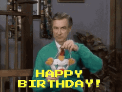 Happy Birthday Halloween Creepy Clown Mask GIF
