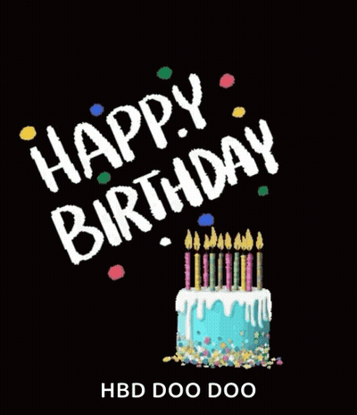 Happy Birthday Hbd Doo Doo With Cake And Candles GIF