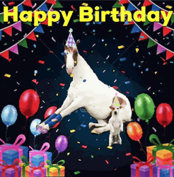 Happy Birthday Horse Party Balloons Gifts Banners GIF