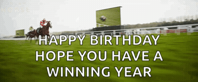 Happy Birthday Horse Race GIF