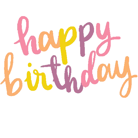 Happy Birthday In Colorful Letters Sticker