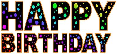 Happy Birthday In Colorful Polka Dot Letters Sticker