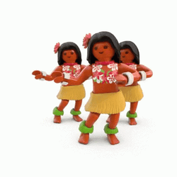 Happy Birthday In Hawaiian Dancing Dolls GIF