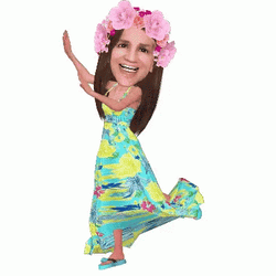 Happy Birthday In Hawaiian Flower Crown GIF