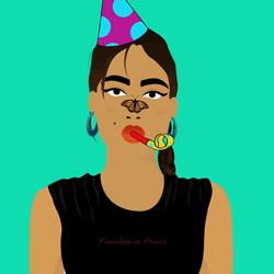 Happy Birthday In Hawaiian Party Horn GIF