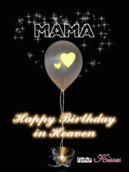 Happy Birthday In Heaven Mama Balloon With Hearts