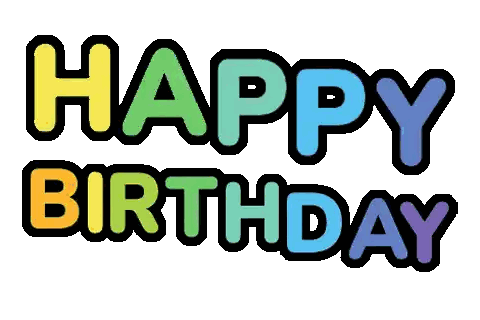 Happy Birthday In Rainbow Colors Sticker