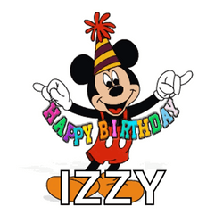 Happy Birthday Izzy Mickey Mouse Greeting GIF