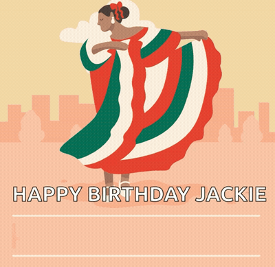 Happy Birthday Jackie Poster GIF
