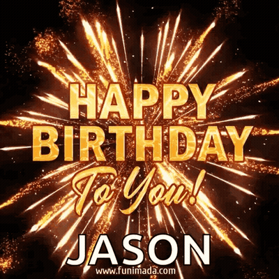 Happy Birthday Jason With Fireworks GIF
