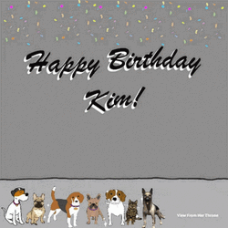 Happy Birthday Kim Dogs Greeting GIF