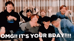 Happy Birthday Kim Greeting From Bts GIF