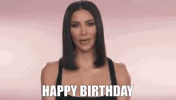 Happy Birthday Kim Kardashian Greeting GIF
