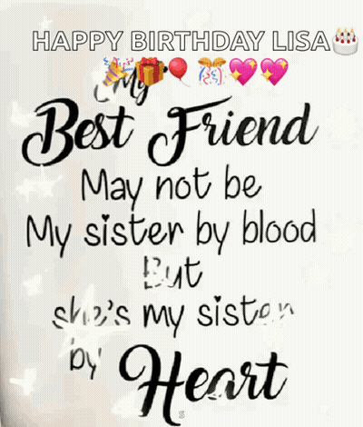 Happy Birthday Lisa Card GIF