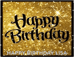 Happy Birthday Lisa Sparkling Text GIF
