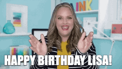 Happy Birthday Lisa Text GIF