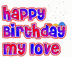 Happy Birthday Love Pink And Blue GIF